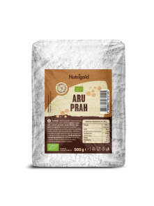 Nutrigold Aru prah iz organskog uzgoja u smeđoj ambalaži od 500 grama.