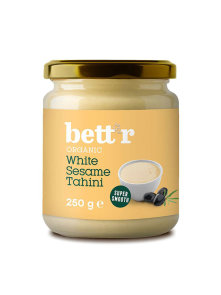 Bett'r organska tahini pasta u staklenoj ambalaži od 250g.