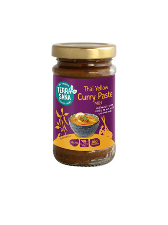 Terrasana Thai žuta Curry pasta Bez glutena organska u pakiranju od 120g